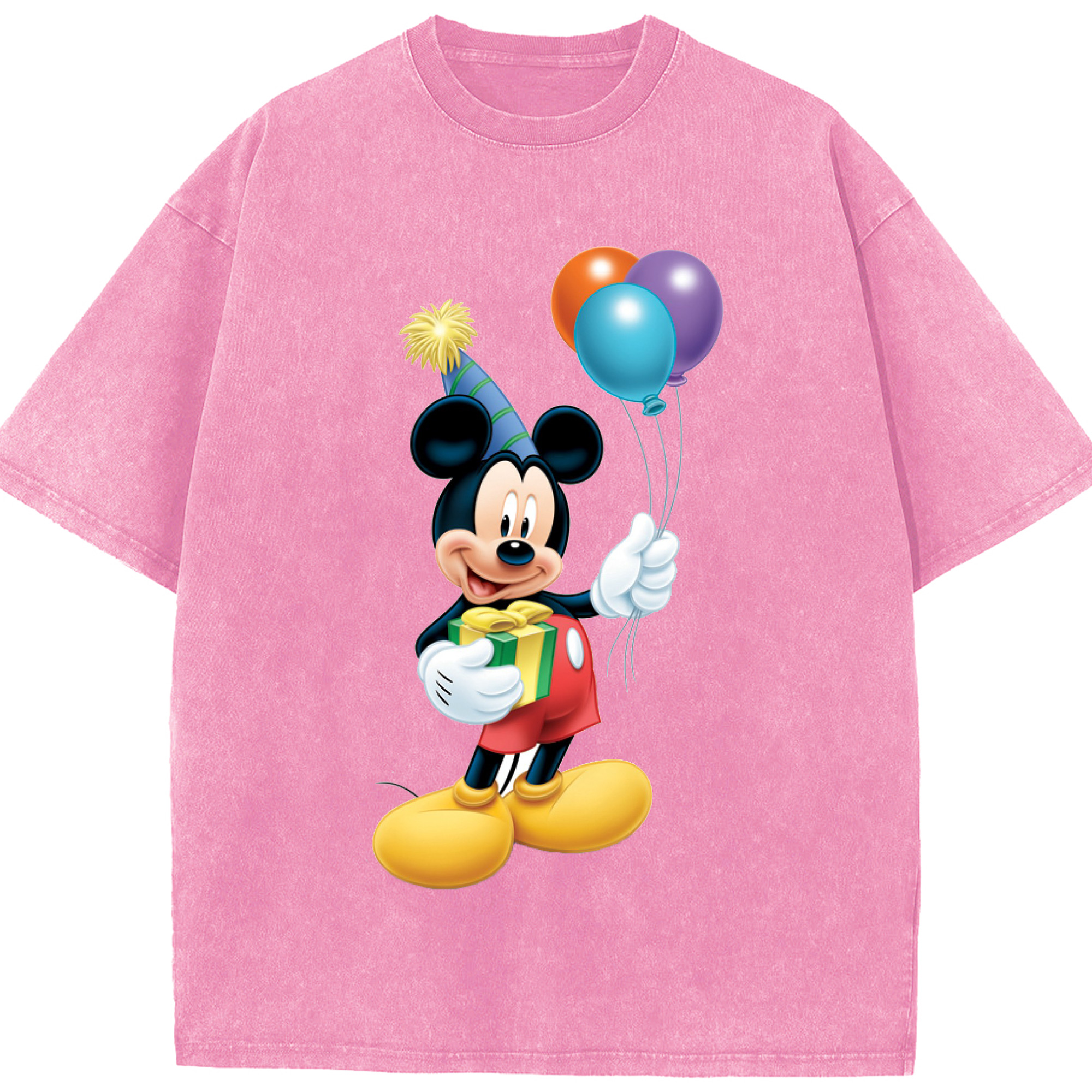 （画像用） ミッキーマウス Mickey Mouse 綿100% ヴィンテージ風 半袖Tシャツ（フロントプリント）